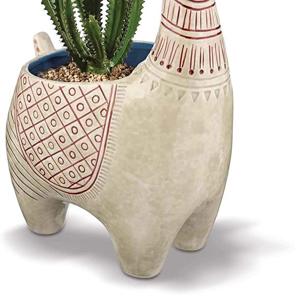 Grasslands Road Accents Llama Planter Pot Grasslands Road Ceramic